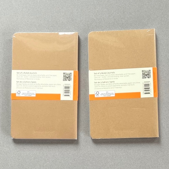 Moleskine Ruled Journals-Qty 2 w/3 in package + 4 unused, but not in package - Picture 2 of 6